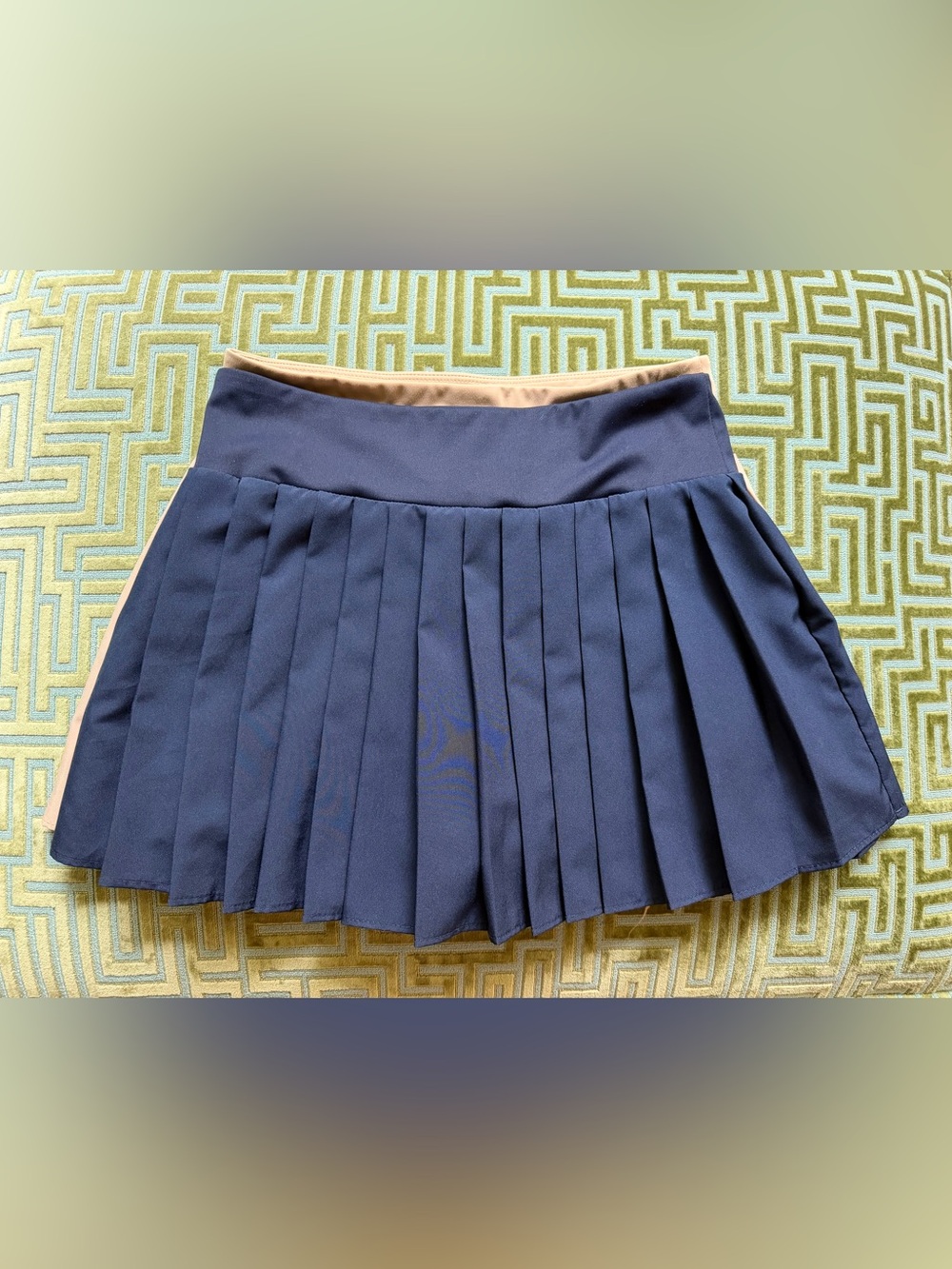 Old Navy Pleated Girl’s Skort L 10/12 Navy & Khaki Go-Dry